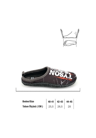 Gezer 14630 Erkek Keçe Rahat Sessiz Taban Hafif Ev Halı Misafir Terliği Siyah