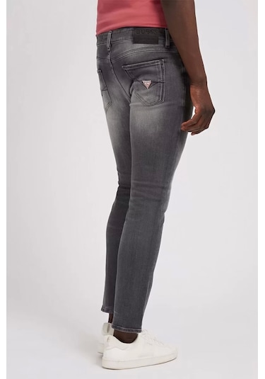 Guess Erkek Denim Skinny Fit Jeans Gri