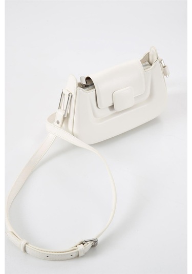 Ççs 17559 Kadın Omuz Askılı El Çantası-beyaz Beyaz