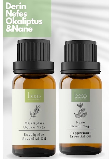 Boco Born In Cosmetics Nane + Okaliptus %100 Saf Uçucu Yağı 2 x 10 ML