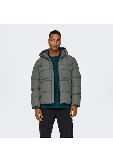 Only & Sons Elijah Erkek Yeşil Mont 22029661-casg Yeşil