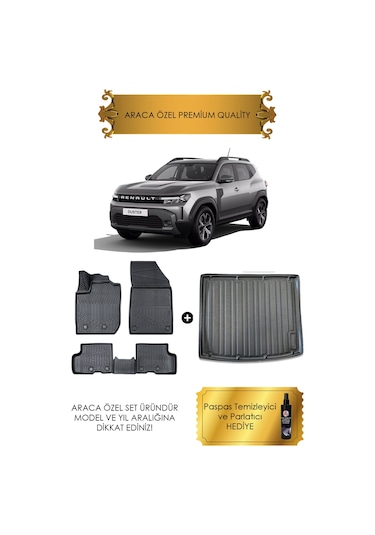 Renault Duster 4x2 Ecog & E-tech Full Hybrid 2024- 2025 4d Paspas Ve Üst Kısım Bagaj Seti Hediyeli