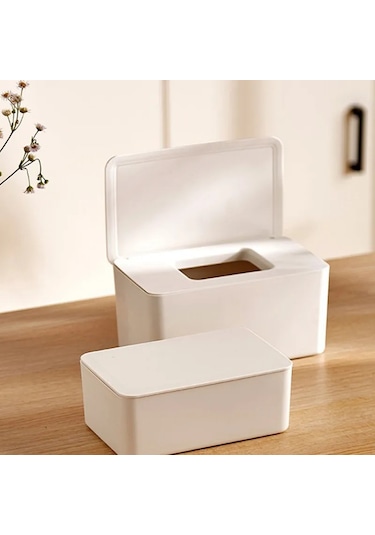 A9-ev Plastik Toz Geçirmez Islak Mendil Saklama Kutusu Kapaklı Ev Masaüstü Doku Saklama Kutusu Taşınabilir Islak Mendil Dispenseri 15 Renk