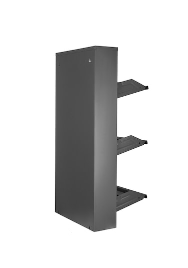 Kaser Metal 3'lü Metal Ayakkabılık Antrasit