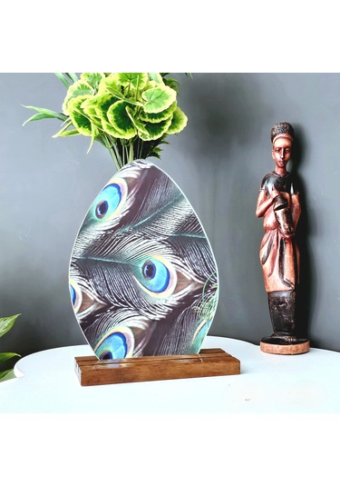 Tekir Store Damla Model Ahşap Standlı Çerçevesiz İki Açılı Makyaj Aynası