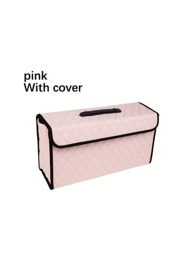 Gateesat Kapaklı Pembe Evrensel Katlanır Araç Bagaj Depolama Organizatör Kutusu