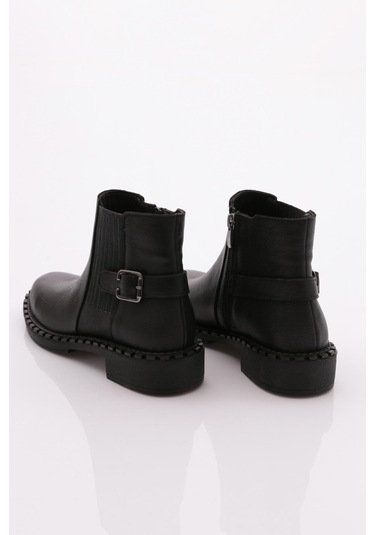 Dgn 042 Kadin Yani Tokali Klasik Bot 042-2495-R2128 Siyah