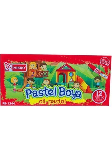 Mikro Pastel Boya Kapaklı 12 Renk Pb-12N