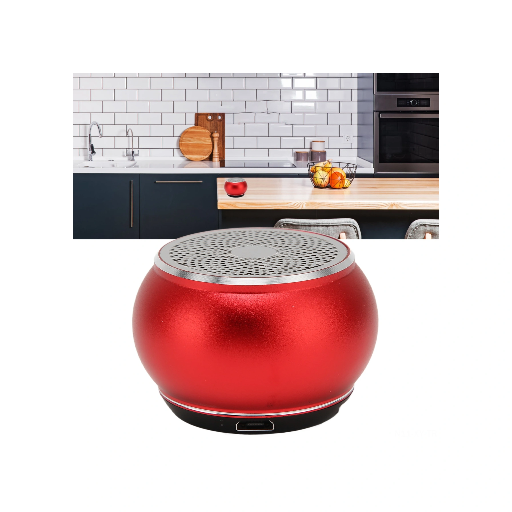 Shineyee Alüminyum Mini Bluetooth Hoparlör V5.0 - Ip67 Su Geçirmez, 30 Ft Kablosuz Bağlantı, Elsiz Arama, 2-3 Saat Çalma Süresi, Outdoor Aktivitelere Uygun Kırmızı