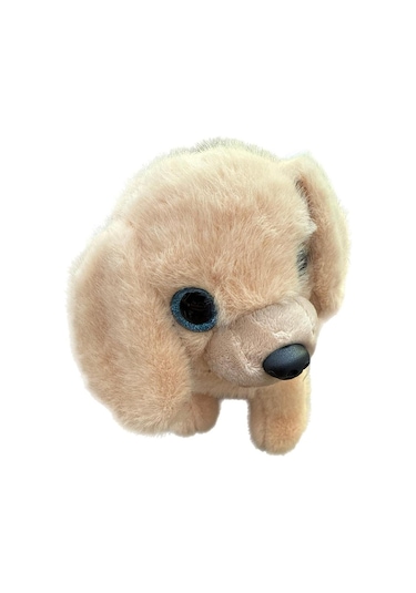 Havlayan Sesli Sevimli Ayakta Durabilen Peluş Köpek Oyuncak 25 Cm Sarı