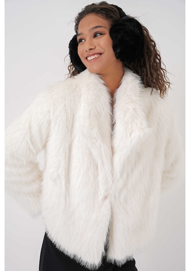 Bigdart Gabria Peluş Mont Beyaz