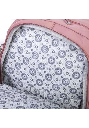 Nas Bag Unisex Büyük Boy Hafif Çok Gözlü Sırt Çantası Gül Kurusu Gül Kurusu