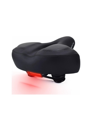 Suntek Bisiklet Sele Amortisör Yastığı Genişletmek Arka Lambalı Siyah