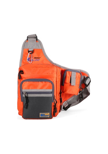 Xindoker Oranj Su Geçirmez Kumaş Balıkçılık Çantası - Çok Amaçlı, Bölmeli Ve Dayanıklı - Olta Gereçlerini Taşıma