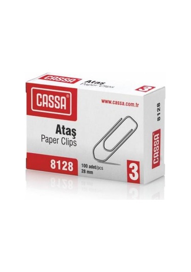 CASSA 8128 METAL ATAŞ NO: 3 28 MM 100'LÜ