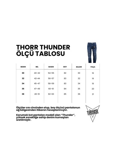 Thorr Thunder Motosiklet Pantolonu Mavi