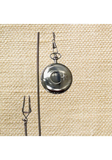 Kişiye Özel Retro Ay Yıldız Kabarmalı Köstekli Saat