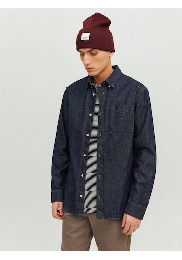 Jack & Jone Jaclong Knit Beanie Noos Erkek Bere-27108 - Bordo