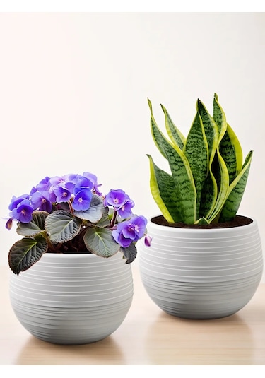 Saburg Çiçek Saksısı 3'lü Set, Otomatik Sulamalı 450 Ml 87136610