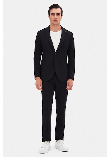 Twn Slim Fit Siyah Düz Takim Elbise 4ec05e301545m 001