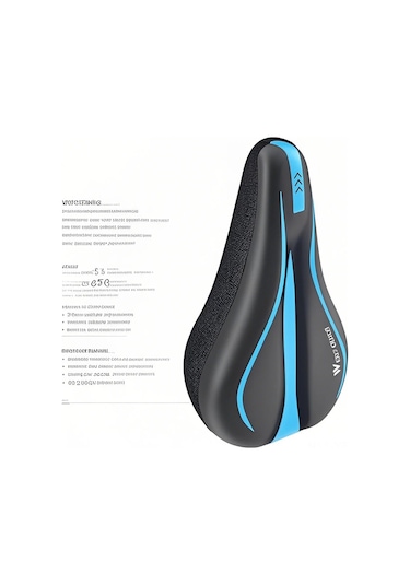 Yifomall Bisiklet Pu Deri-silikon Yastık Kılıfı, Dağ Bisikleti İçin Sponge Dolgulu, Sırt Ağrısı Azaltıcı, Konforlu Sürüş, Siyah-kırmızı Kırmızı