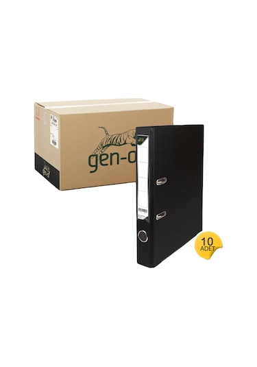Gen-of Plastik Klasör Dar Siyah 10 Lu