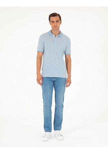 Pierre Cardin Erkek Mavi Tişört 50297406-vr036 Mavi