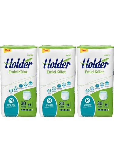 Holder Emici Külot Yetişkin Hasta Bezi Orta Boy Medium 30 X 3 Adet Diğer