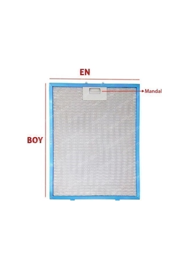 Ankastre Aspiratör Davlumbaz Alüminyum Yağ Filtresi - 265852328