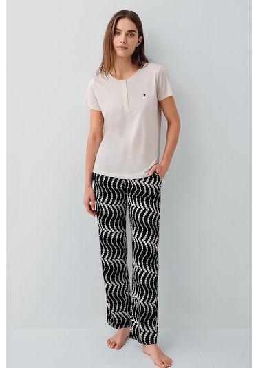 Pierre Cardin Kadın Krem Pijama Takım Pc9165-s-v2 Krem