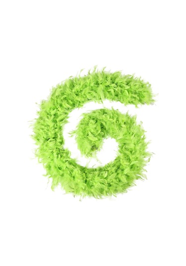 Giyim Partı Dekorasyon Malzemesi - Yeşil 45g 180cm - Yumuşak Doğal Tüy - Dıy Uygun - Festivaller Nikahlar Sahne Gösterileri