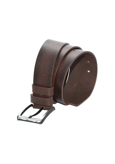 Süzer Deri Kahverengi Hakiki Deri Düz Renk 4.5 Cm.lik Spor Kemer - Tek Katmanlı Manda Derisi - 509-düz-21sb 001