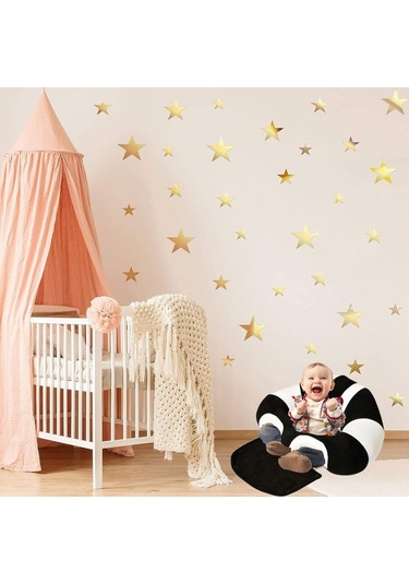 Bebek Destek Oturma Minderi Bebeyatmaz - Siyah Beyaz