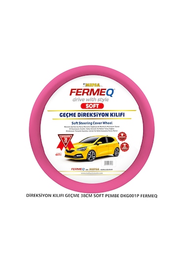 Direksiyon Kılıfı Geçme 38cm Soft Pembe Dkg001p Fermeq