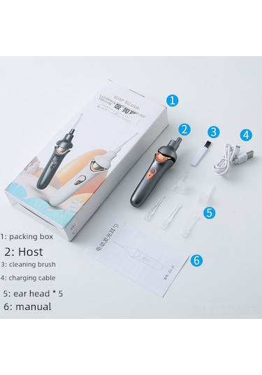 Geeroyoo Yetişkin Ve Çocuklar İçin Led Işıklı Elektrikli Kulak Temizleme Aleti - Pilli 2. Nesil Profesyonel Kulak Kepeği Temizleyici Seti