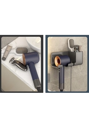 Wondernest Saç Kurutma Rafı, Duvara Monte Makinesi Lichen Kurutucu Siyah