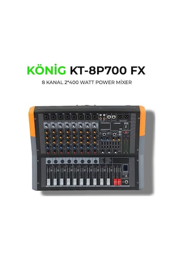 König Kt-8p 700fx 8 Kanal Power Mixer 2x400w