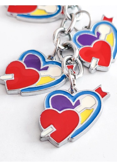 Kalp İçinde Kalp Metal Anahtarlık