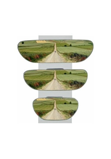 Motaysan Ova Yapıştırmalı Set-3 Gümüş Yaldızlı İç Dikiz Aynası Se