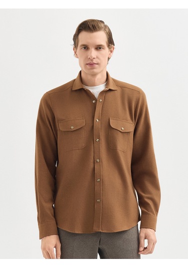 Karaca Erkek Modern Fıt Gömlek-camel 11.24w.04.013 Camel