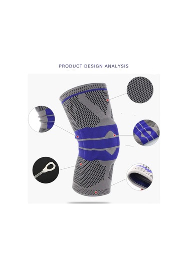 Dirsek Ve Diz Pedleri - Pc Basketbol Desteği Silikon Yastıklı Diz Pedleri Gri, M