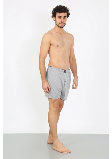Giyim Erkek Penye Boxer Gri Gri