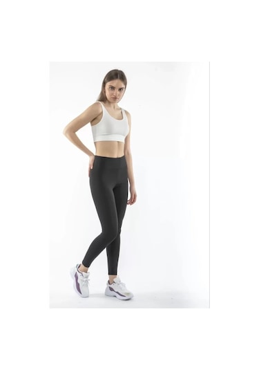 Supplierby Yüksek Bel Geniş Kemer Dalgıç Tayt - Siyah Siyah