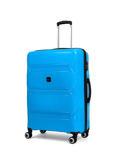 Lucas Polipropilen Kırılmaz Valiz, Orta Boy Mavi
