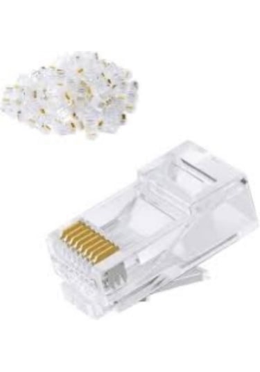 Rj45 Cat6 Ethernet Konnektör Yüksek Performanslı Network Jak Normal Tip