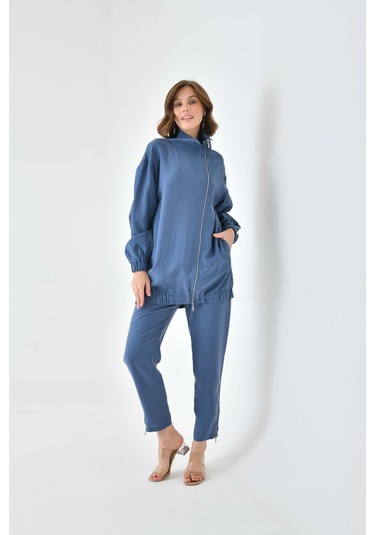 Ftz Women Kadın Modal Pantolonlu Takım İndigo 30716-indigo İndigo