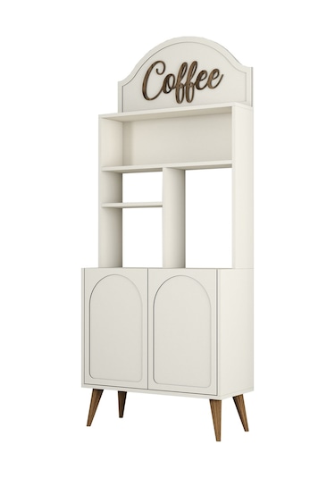 Lyon Kahve Köşesi 80cm - Krem / Ceviz