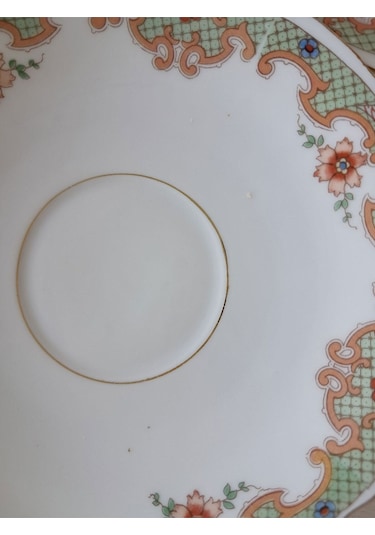 Sütlü Kahve Rengi Antika Çay Fincanı Seti 3 Parça Sütlükahve