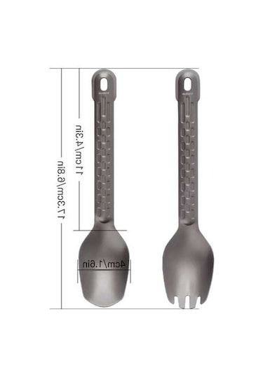 Pazly Yürüyüş Ve Piknik İçin Titanyum Renkli Hafif Kamp Kaşık Takımı Ev Dışı Kullanım Çok Renkli