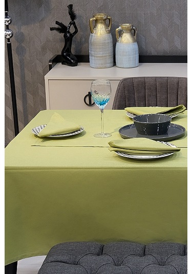 Dream Kumaş Peçete Modelleri Leke Tutmaz Kumaş Peçete Çeyiz Seti 6lı Paket Fıstık Yeşil